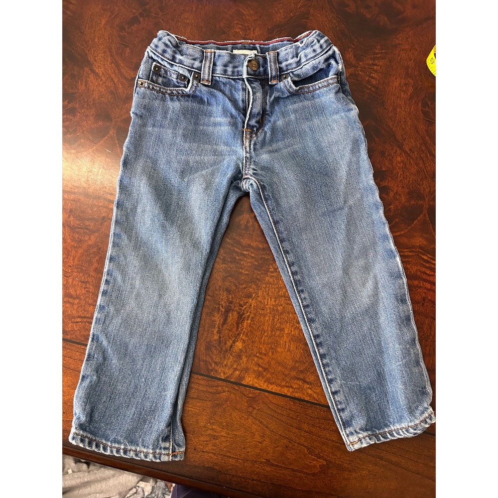 Crewcuts J.Crew Boys Straight Leg Jeans Medium Wash Adjustable Waist Size 3